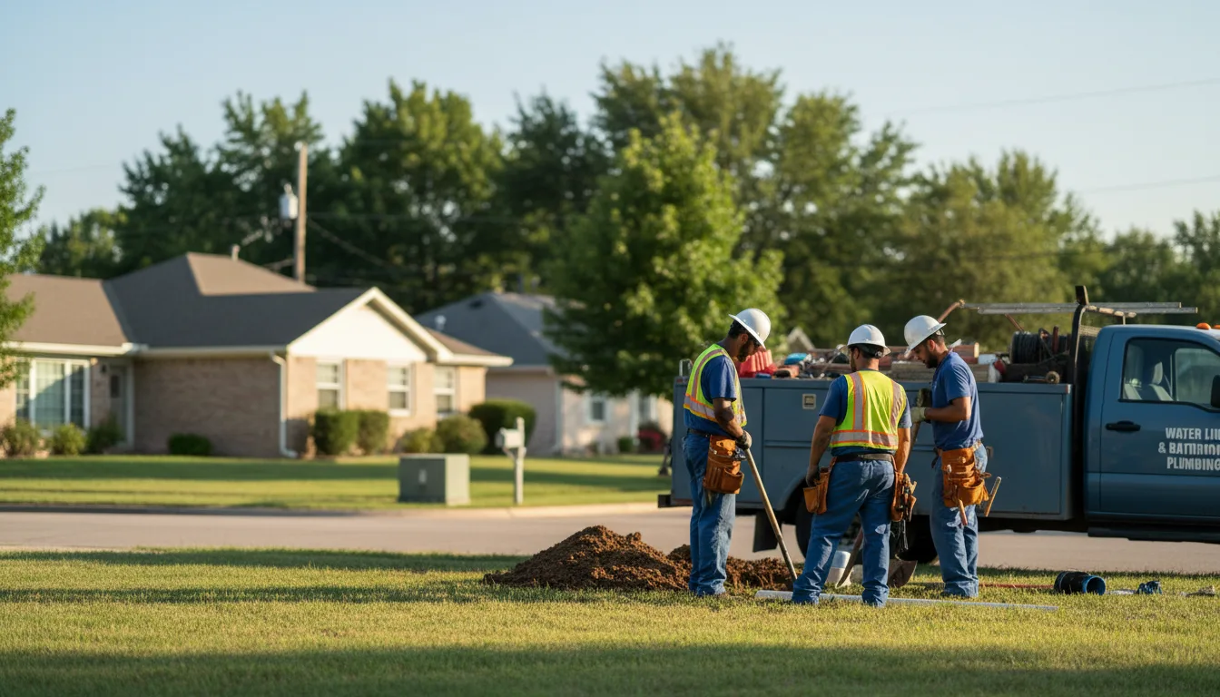 Residential water line and bathroom plumbing service in Wahkiacus, WA